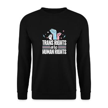 Fierté LGBT transgenre - Sweat-shirt Unisexe - noir - Devant - Alina (178cm) & Michal (187cm)