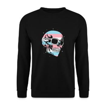 Transgender Trans LGBT Pride - Unisex Sweatshirt - black - Front - Alina (178cm) & Michal (187cm)