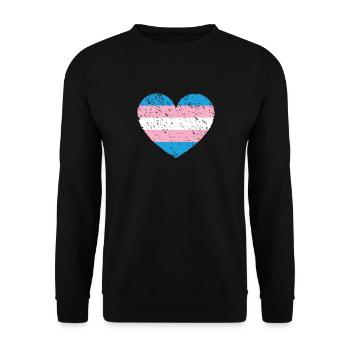 Transgender Trans LGBT Pride - Unisex Pullover - Schwarz - Vorne - Alina (178cm) & Michal (187cm)