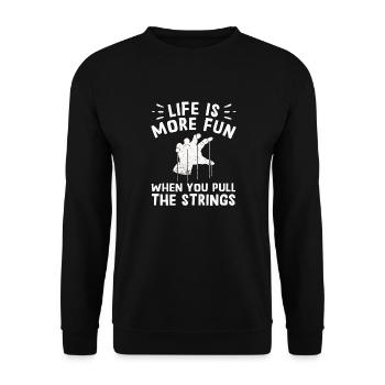 Puppetry Puppeteer Puppet Puppets - Unisex Sweatshirt - black - Front - Alina (178cm) & Michal (187cm)