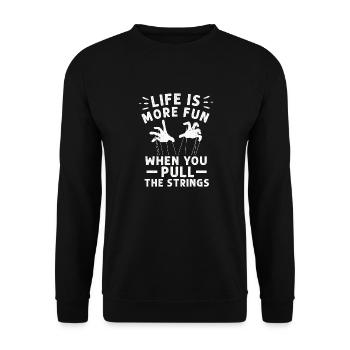 Puppetry Puppeteer Puppet Puppets - Unisex Sweatshirt - black - Front - Alina (178cm) & Michal (187cm)