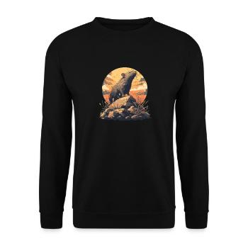 Rat Rat - Unisex Sweatshirt - black - Front - Alina (178cm) & Michal (187cm)