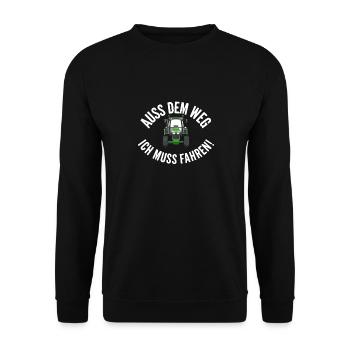 Out of the Way I Need to Drive Tractor Design for - Unisex Sweatshirt - black - Front - Alina (178cm) & Michal (187cm)