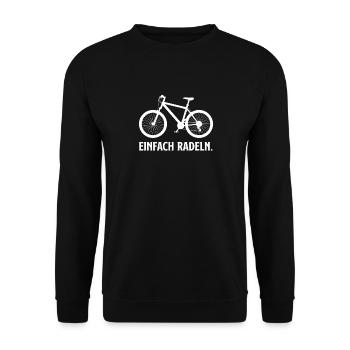 Radfahren EINFACH RADELN Radfahrer Lustiges - Unisex Pullover - Schwarz - Vorne - Alina (178cm) & Michal (187cm)