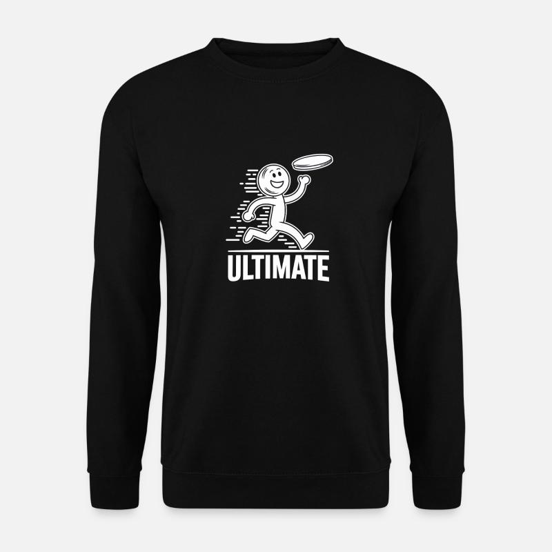 Lustiger Ultimate Frisbee Cartoon - Unisex Pullover - Schwarz