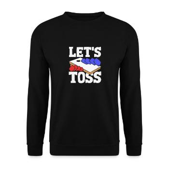 Cornhole Player Let’s Toss Jeu amusant - Sweat-shirt Unisexe - noir - Devant - Alina (178cm) & Michal (187cm)