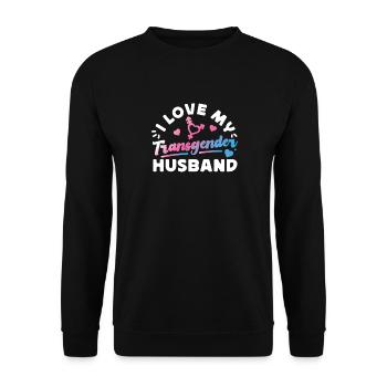 Transgender Trans LGBT Pride - Unisex Pullover - Schwarz - Vorne - Alina (178cm) & Michal (187cm)