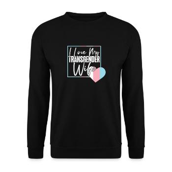 Transgender Trans LGBT Pride - Unisex Pullover - Schwarz - Vorne - Alina (178cm) & Michal (187cm)