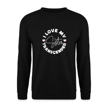 Fierté LGBT transgenre - Sweat-shirt Unisexe - noir - Devant - Alina (178cm) & Michal (187cm)