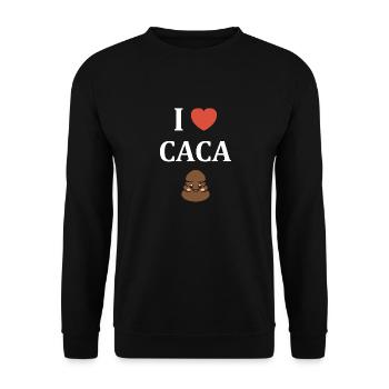 caca - Sweat-shirt Unisexe - noir - Devant - Alina (178cm) & Michal (187cm)