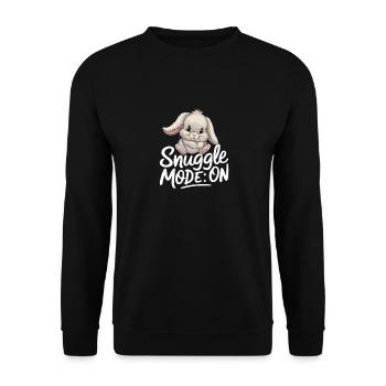 Cuddle Alarm: Snuggle Mode On Cute - Unisex Sweatshirt - black - Front - Alina (178cm) & Michal (187cm)