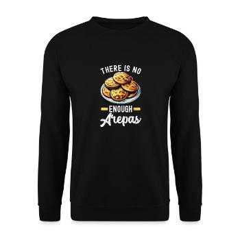Venezuelan Arepas - Unisex Sweatshirt - black - Front - Alina (178cm) & Michal (187cm)