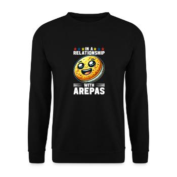 Venezuelan Arepas - Unisex Sweatshirt - black - Front - Alina (178cm) & Michal (187cm)