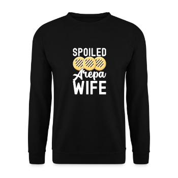 Venezuelan Arepas - Unisex Sweatshirt - black - Front - Alina (178cm) & Michal (187cm)