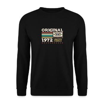 53ème Anniversaire Original Avril Millésime 1972 - Sweat-shirt Unisexe - noir - Devant - Alina (178cm) & Michal (187cm)