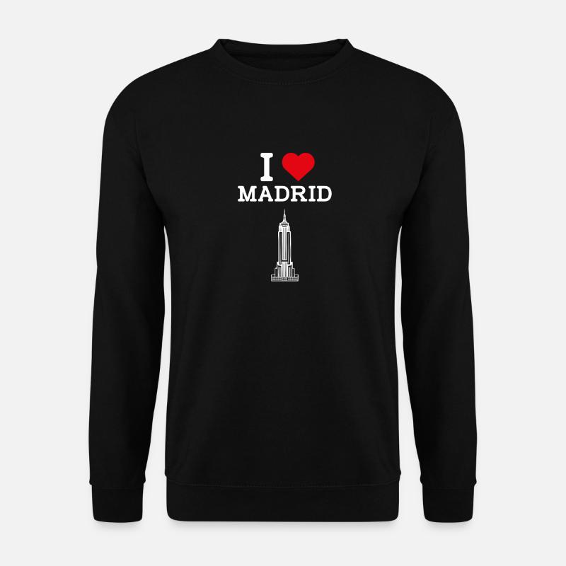 Ich liebe Madrid Spanien Liebhaber Empire Coole Staatsflagge - Unisex Pullover - Schwarz