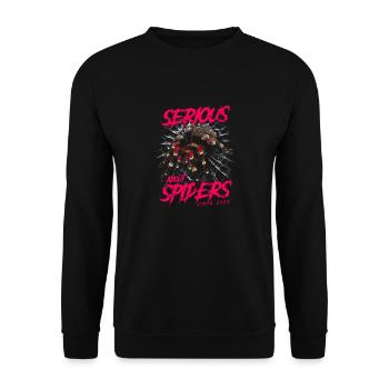 Sérieux au sujet des araignées Tarentule de compagnie née en 2025 - Sweat-shirt Unisexe - noir - Devant - Alina (178cm) & Michal (187cm)