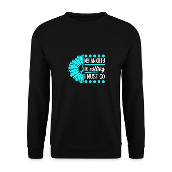 Anxiety disorder Anxiety disorder - Unisex Sweatshirt - black - Front - Alina (178cm) & Michal (187cm)