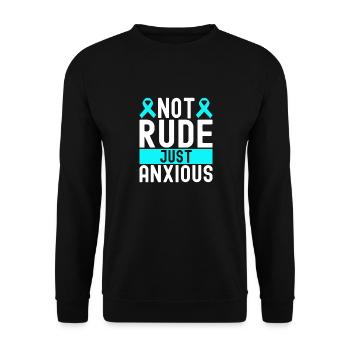 Anxiety disorder Anxiety disorder - Unisex Sweatshirt - black - Front - Alina (178cm) & Michal (187cm)