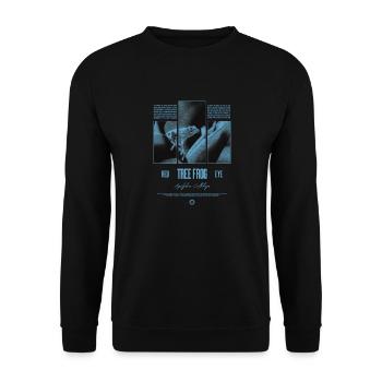 Rotäugiger Laubfrosch Regenwald Amphibie - Unisex Pullover - Schwarz - Vorne - Alina (178cm) & Michal (187cm)