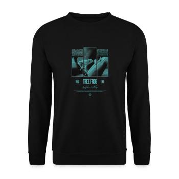 Rotäugiger Laubfrosch Regenwald Amphibie - Unisex Pullover - Schwarz - Vorne - Alina (178cm) & Michal (187cm)