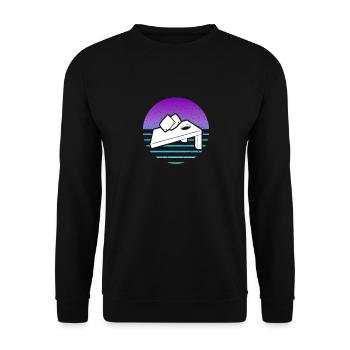 Cornhole Spieler Retro Stil Design - Unisex Pullover - Schwarz - Vorne - Alina (178cm) & Michal (187cm)