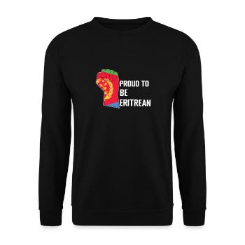 Stolz Eritreer Zu Sein Flagge Motiv - Unisex Pullover - Schwarz - Vorne - Alina (178cm) & Michal (187cm)