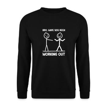 Entraînement Musculation Musculation Musculation - Sweat-shirt Unisexe - noir - Devant - Alina (178cm) & Michal (187cm)
