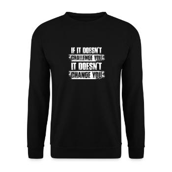 Vous mettre au défi Musculation Musculation Gym - Sweat-shirt Unisexe - noir - Devant - Alina (178cm) & Michal (187cm)