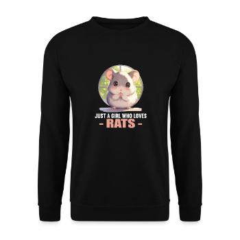 Rat Rat - Unisex Sweatshirt - black - Front - Alina (178cm) & Michal (187cm)