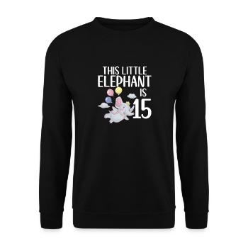 Cadeaux d’amoureux des éléphants - Sweat-shirt Unisexe - noir - Devant - Alina (178cm) & Michal (187cm)