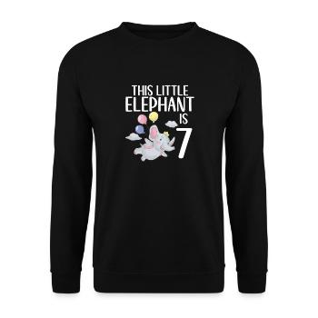 Cadeaux d’amoureux des éléphants - Sweat-shirt Unisexe - noir - Devant - Alina (178cm) & Michal (187cm)