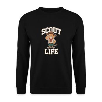 Scout Guide Scout Camping - Unisex Sweatshirt - black - Front - Alina (178cm) & Michal (187cm)