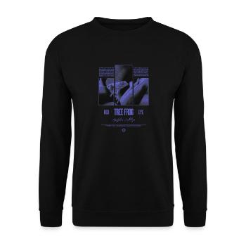 Rotäugiger Laubfrosch Regenwald Amphibie - Unisex Pullover - Schwarz - Vorne - Alina (178cm) & Michal (187cm)