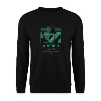 Rotäugiger Laubfrosch Regenwald Amphibie - Unisex Pullover - Schwarz - Vorne - Alina (178cm) & Michal (187cm)