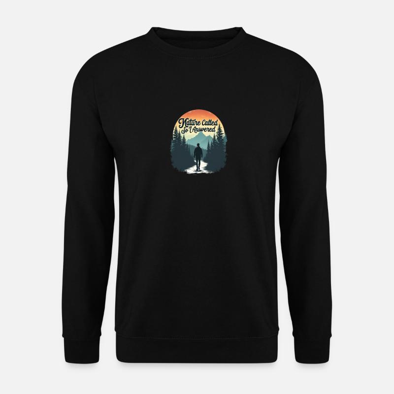 Nature Called Hiker Landscape - Unisex Sweatshirt - black