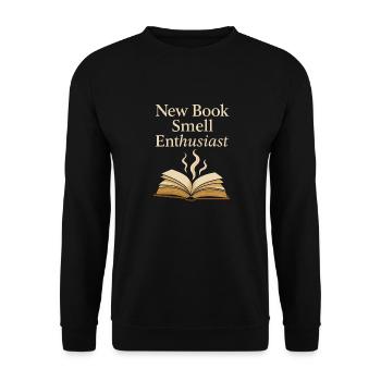 Book Sniffer Reader -Fragrance Pride Old Pages Aroma - Unisex Sweatshirt - black - Front - Alina (178cm) & Michal (187cm)