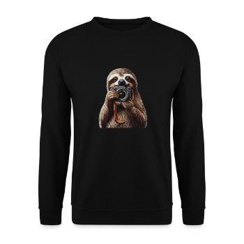 Faultier - Unisex Pullover - Schwarz - Vorne - Alina (178cm) & Michal (187cm)