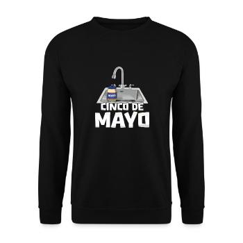 Cinco De Mayo Funny Washbasin Motif - Unisex Sweatshirt - black - Front - Alina (178cm) & Michal (187cm)