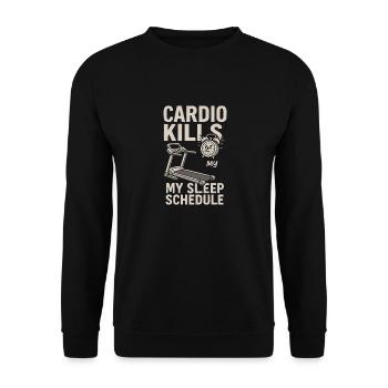 Morning Gym Regular Early Training Discipline - Unisex Sweatshirt - black - Front - Alina (178cm) & Michal (187cm)