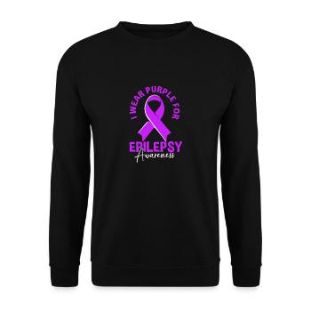 Epilepsy - Unisex Sweatshirt - black - Front - Alina (178cm) & Michal (187cm)