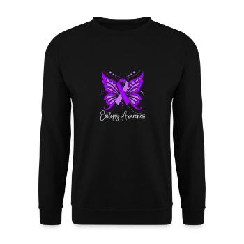 Epilepsy - Unisex Sweatshirt - black - Front - Alina (178cm) & Michal (187cm)