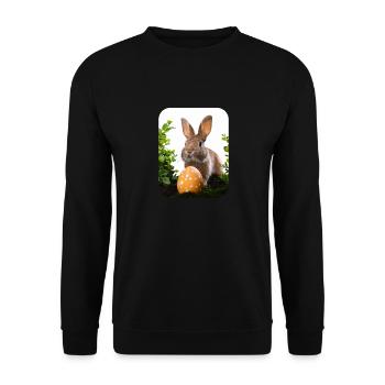 Paashaas - Uniseks sweater - zwart - Voor - Alina (178cm) & Michal (187cm)
