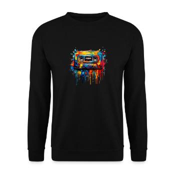 Music cassette - Unisex Sweatshirt - black - Front - Alina (178cm) & Michal (187cm)