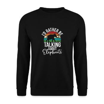Cadeaux d’amoureux des éléphants - Sweat-shirt Unisexe - noir - Devant - Alina (178cm) & Michal (187cm)