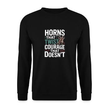 Markhor Lover Wildlife Animal Wild Goat Pakistan - Unisex Sweatshirt - black - Front - Alina (178cm) & Michal (187cm)