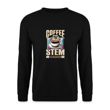STEM Teacher Coffee Data Analysis Coffee Lover - Unisex Pullover - Schwarz - Vorne - Alina (178cm) & Michal (187cm)
