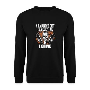 Bartender Bartender Bartending - Unisex Sweatshirt - black - Front - Alina (178cm) & Michal (187cm)