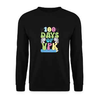 100 jours Vpk - Sweat-shirt Unisexe - noir - Devant - Alina (178cm) & Michal (187cm)