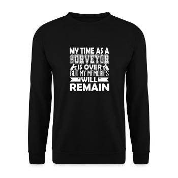 Surveyor My Time As A Surveyor - Unisex Sweatshirt - black - Front - Alina (178cm) & Michal (187cm)